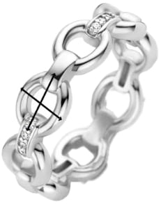 Ti Sento Ring 12292ZI/56 Zilver schakel Zilver