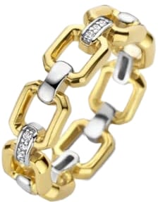Ti Sento Ti Sento Ring 12292ZY/52 Zilver Bi-color Maat 52 Goud
