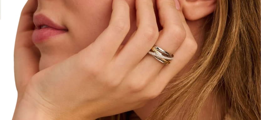 Ti Sento Ti Sento Ring 12318ZY/56 Zilver Bi-color met Zirkonia's Maat 56 Divers