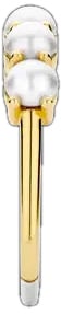 Ti Sento Ti Sento Ring 12322YP/54 Zilver met Goude Plating en Parels Maat 54 Goud