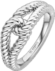 Ti Sento Ti Sento Ring 12323SI/54 Zilver Gerhodineerd Dubbele Lus Maat 54 Zilver