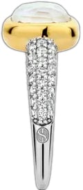 Ti Sento Ti Sento Ring 12331MW/54 Zilver Bi-color met Maansteen en Zirkonia's Maat 54 Zilver