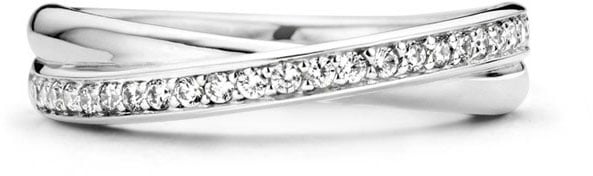 Ti Sento Ti Sento Ring 12343ZY/58 Zilver Bi-color met Zirkonia Maat 58 Zilver