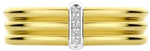 Ti Sento Ti Sento Ring 12344ZY/54 Zilver 14k Geelgouden Plating Zirkonia Goud