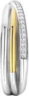 Ti Sento Ring 12346ZY/54 Zilver Gold Plated Zirkonia met Geel Verguld Maat 54 Divers