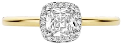 Ti Sento Ring 12388ZY/54 Zilver met Geelgouden Plating en Zirkonia Maat 54 Goud
