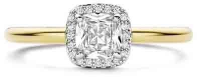 Ti Sento Ring 12388ZY/56 Zilver met Geelgouden Plating en Zirkonia Maat 56 Goud