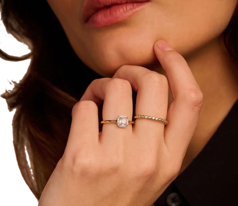 Ti Sento Ring 12388ZY/54 Zilver met Geelgouden Plating en Zirkonia Maat 54 Goud