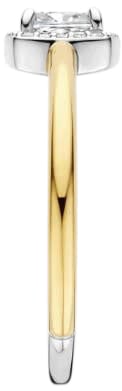 Ti Sento Ring 12388ZY/54 Zilver met Geelgouden Plating en Zirkonia Maat 54 Goud