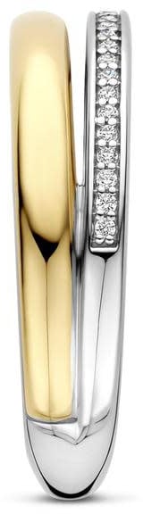 Ti Sento Ti Sento Ring 12392ZY/54 Zilver met Geelgouden Plating met Zirkonia maat 54 Goud
