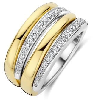 Ti Sento Ti Sento Ring 12409ZY/58 Zilver Bi-color met Zirkonia Maat 58 Divers