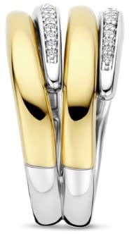 Ti Sento Ti Sento Ring 12409ZY/58 Zilver Bi-color met Zirkonia Maat 58 Divers