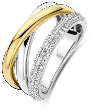 Ti Sento Ti Sento Ring 12422ZY/56 Zilver Bi-color met Zirkonia Maat 56 Divers