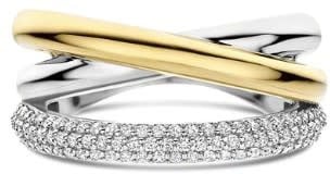 Ti Sento Ti Sento Ring 12422ZY/56 Zilver Bi-color met Zirkonia Maat 56 Divers