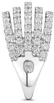 Ti Sento Ring 12425ZI/56 Zilver met 5 Banen Zirkonia Maat 56 Zilver
