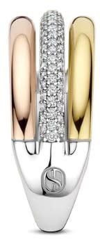 Ti Sento Ti Sento Ring 12427TZ/54 Zilver met Tri-color en Zirkonia Maat 54 Divers