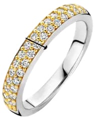 Ti Sento Ti Sento Ring 1414ZY/54 Zilver Bi-color met rij Zirkonia's Maat 54 Zilver