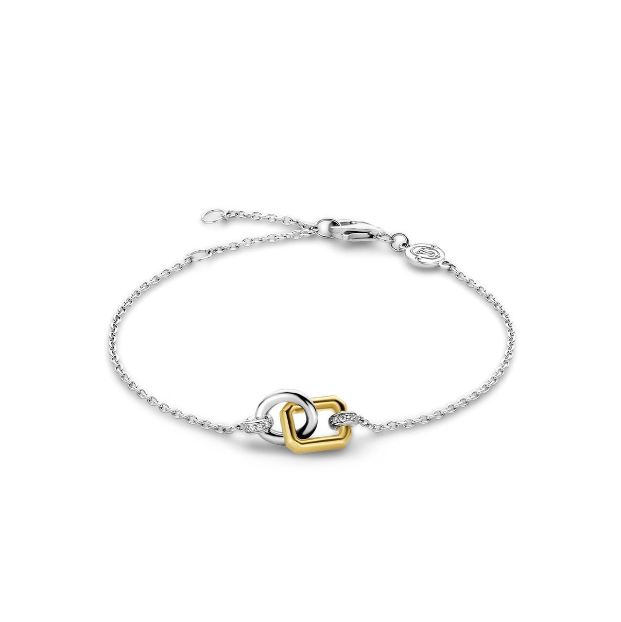 Ti Sento Ti Sento Armband 23019ZY Zilver Bi-color met 2x Schakel 16.5 - 18cm Zilver