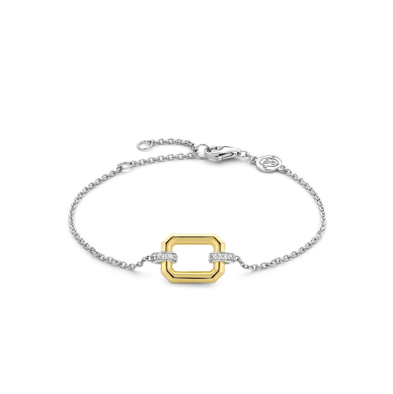 Ti Sento Ti Sento Armband 23021ZY zilver met vergulde schakel Divers