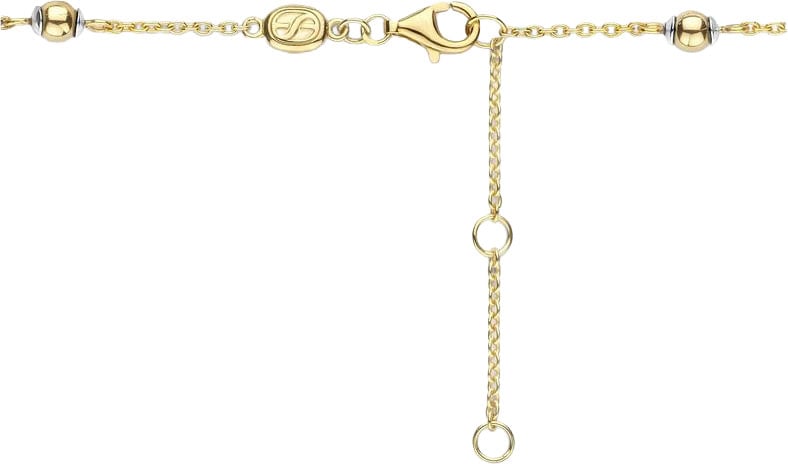 Ti Sento Ti Sento Armband 23076ZY Zilver Bi-color met Parel en Zirkonia 18.5cm Goud