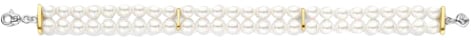 Ti Sento Ti Sento Armband 23077YP Zilver 14k Gold Plated Parels 12 mm x 6 mm Wit