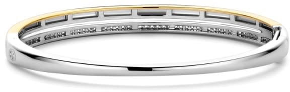 Ti Sento Ti Sento Armband 23086ZY Zilver met Geelgouden Plating met Zirkonia Bangle 60mm Divers