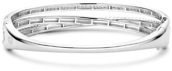 Ti Sento Ti Sento Armband 23094ZI Zilver met Drie Banen en Zirkonia Maat 60 Zilver