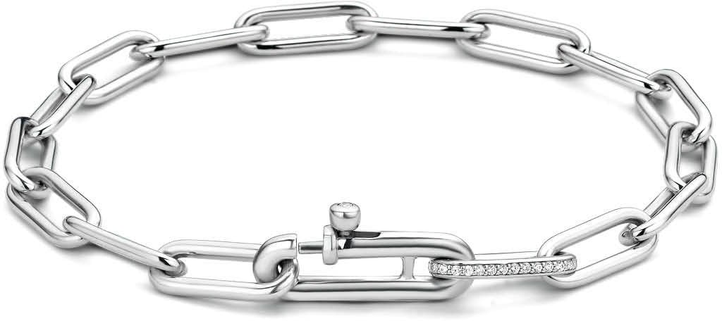Ti Sento Ti Sento-Milano Armband 2936ZI Zilver Closed for Ever Schakel met Zirkonia Zilver