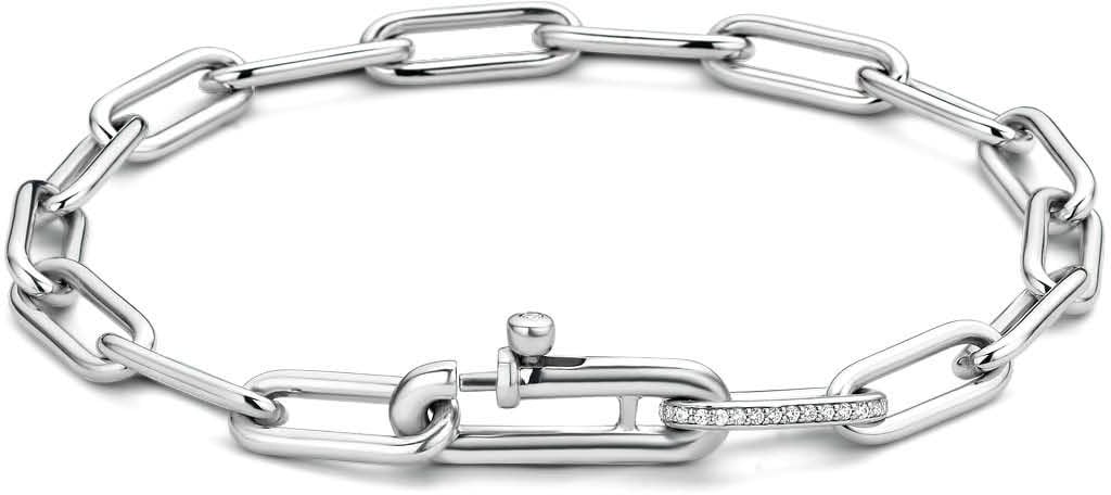 Ti Sento Ti Sento-Milano Armband 2936ZI Zilver Closed for Ever Schakel met Zirkonia Zilver