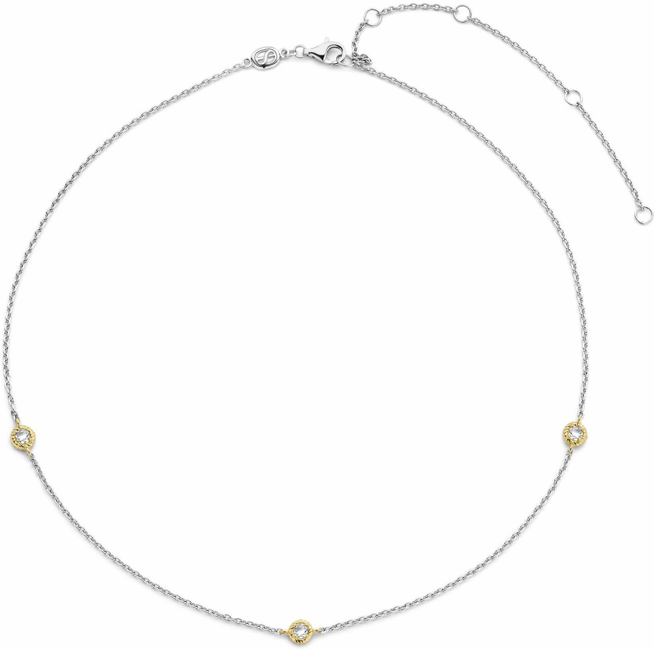 Ti Sento Ti Sento Collier 34035ZY/42 Zilver Bi-color en Zirkonia 42cm Zilver