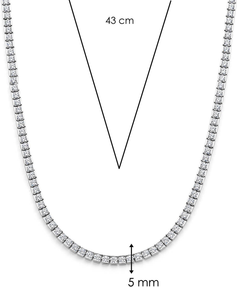 Ti Sento Ti Sento Collier 34052ZI/43 Tennis Zilver met Zirkonia 43cm Divers