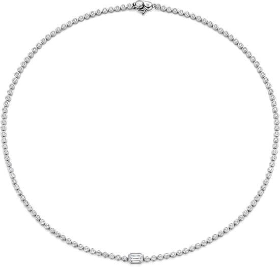 Ti Sento Ti Sento Collier 34053ZI/42 Zilver Tennis met Baquette geslepen Zirkonia 42cm Divers
