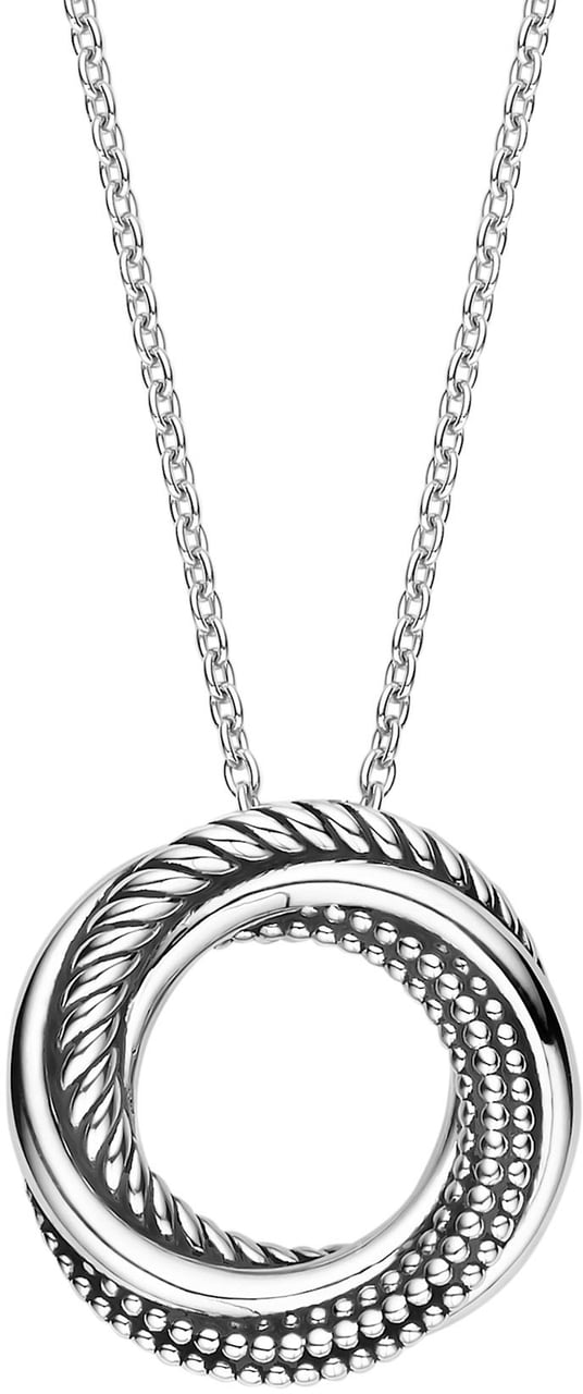 Ti Sento Ti Sento Collier 34054ZI/42 Zilver met Gedraaide Circle 42cm Divers