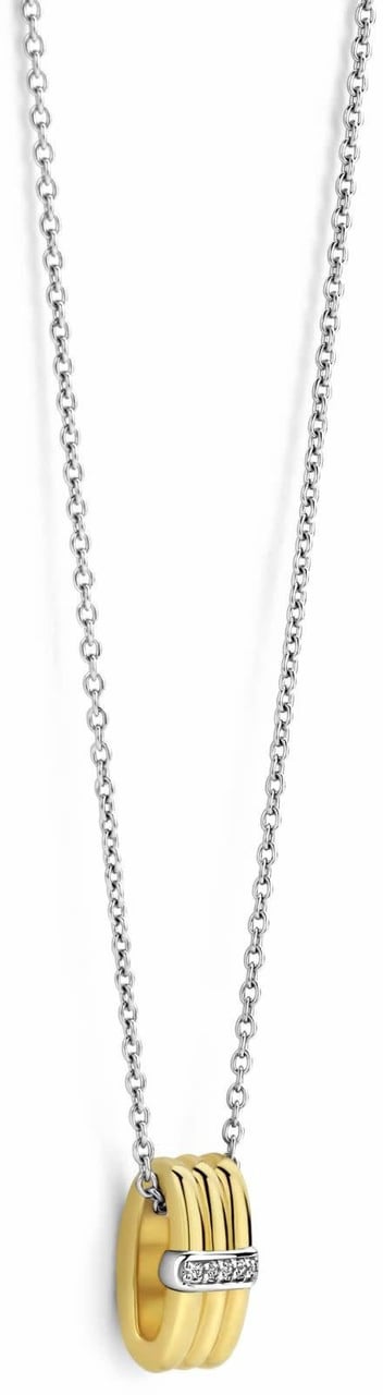 Ti Sento Ti Sento Collier 34057ZY/42 Zilver met Geelgouden Plating en Zirkonia 42cm Divers