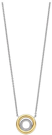 Ti Sento Ti Sento Collier 34105ZY/42 Zilver met Geelgouden Plating Hanger met Zirkonia 42cm Goud