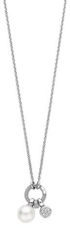 Ti Sento Ti Sento Collier 34113PW/42 Zilver Anker met Parel Hanger en Zirkonia 38-48cm Zilver