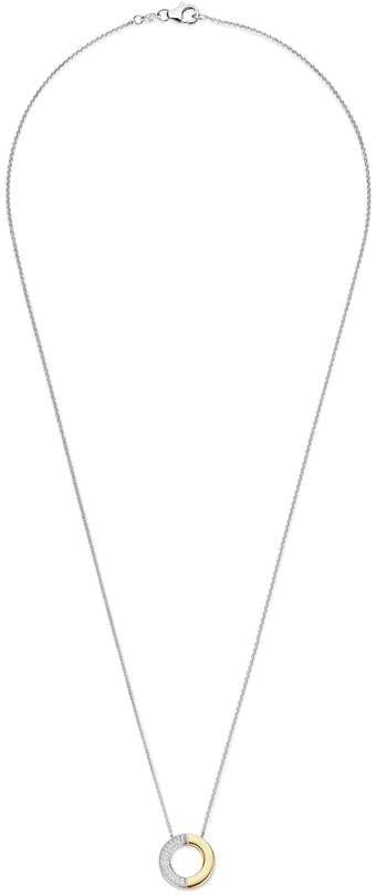 Ti Sento Ti Sento Collier 34120ZY/42 Zilver met Bi Color Hanger met Zirkonia 42cm Zilver