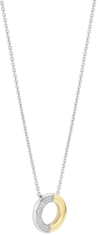 Ti Sento Ti Sento Collier 34120ZY/42 Zilver met Bi Color Hanger met Zirkonia 42cm Zilver