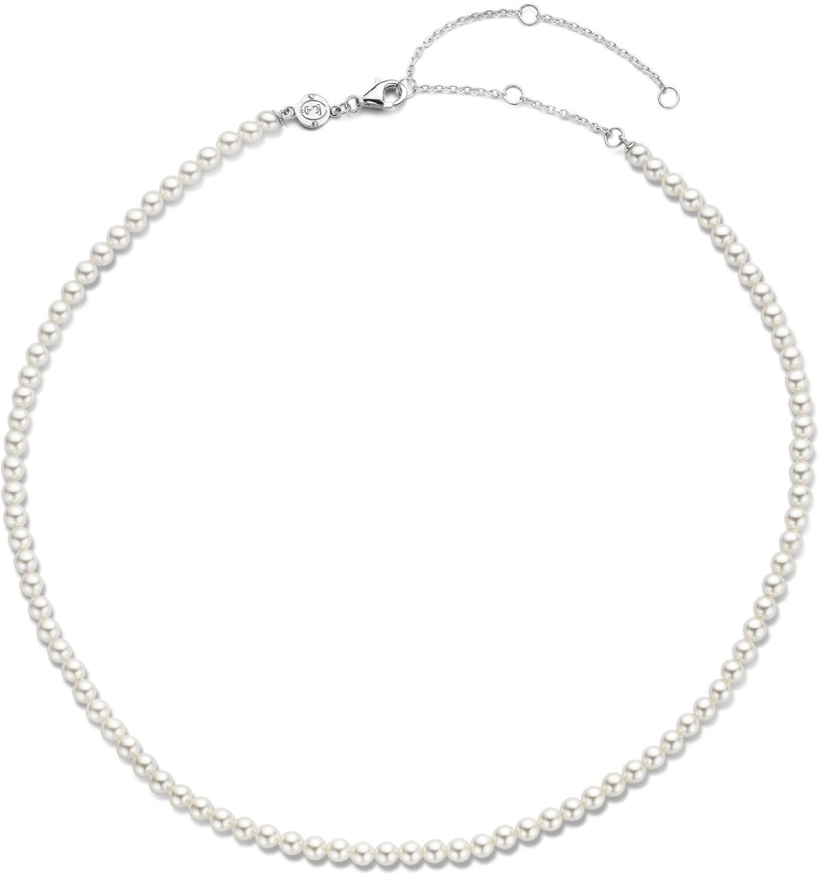 Ti Sento Ti Sento Collier 3916PW/42 Parels in 42 cm met zilveren sluiting Wit