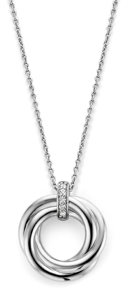 Ti Sento Ti Sento Collier 3972ZI/42  Zilver met Ringen en Zirkonia 42cm Divers