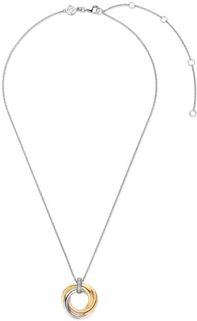 Ti Sento Ti Sento Collier 3972ZT/42 Zilver met Tri color Hanger met Zirkonia 38-48cm Divers