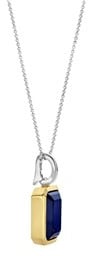 Ti Sento Ti Sento Collier 6817BY Zilver collier met blauwe steen in vergulde bedel Divers
