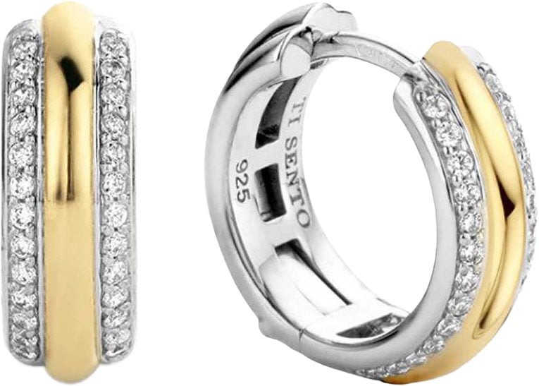 Ti Sento 7786ZY Oorbellen zilver/Goud verguld met Zirkonia Goud
