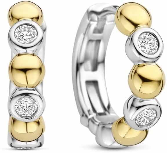 Ti Sento Ti Sento Oorbellen 78008ZY Zilver 14k Gold Pated met Zirkonia Divers