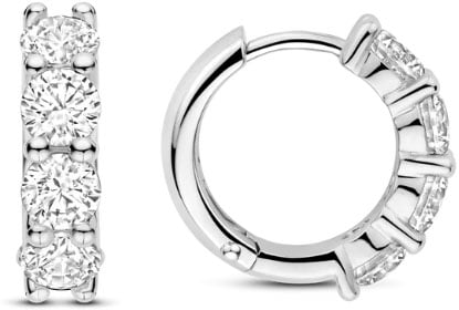 Ti Sento Oorbellen 78023ZI Zilver met Zirkonia Zilver