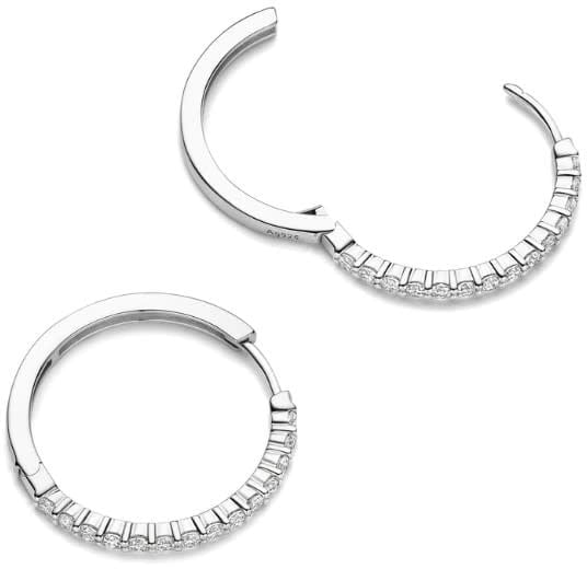 Ti Sento Oorbellen 78078ZI Zilver met Zirkonia 25.5mm Zilver