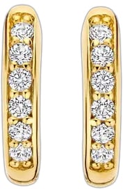 Ti Sento Ti Sento Oorbellen 7811ZY Zilver met Goude Plating en Zirkonia 12mm Goud