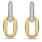 Ti Sento Ti Sento Oorbellen 7831ZY Zilver Gold Plated met Zirkonia Goud
