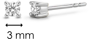 Ti Sento Ti Sento Oorbellen 7835ZI Zilver met Zirkonia 3mm Divers