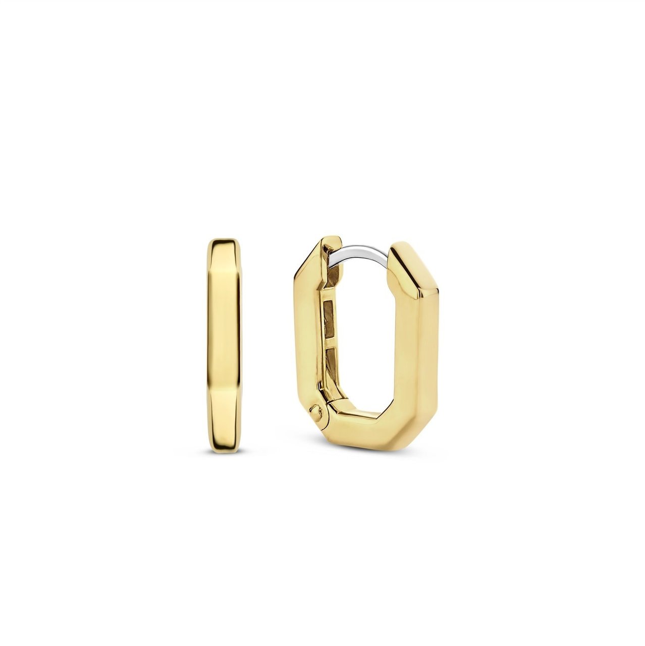 Ti Sento Ti Sento Oorbellen 7929SY Zilver met Goude Plating Achthoek Divers